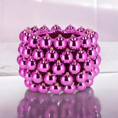 Kerstballen pot fuchsia - potten - aardewerk - Daan Kromhout - roze