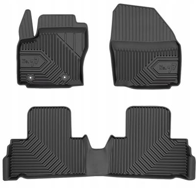 Frogum - No.77 - Automatten 3D - Geschikt voor FORD Galaxy Mk2 (2006-2015) - Afstand bevestiging 25,5cm - 3-delig - TPE Rubber - Zwart