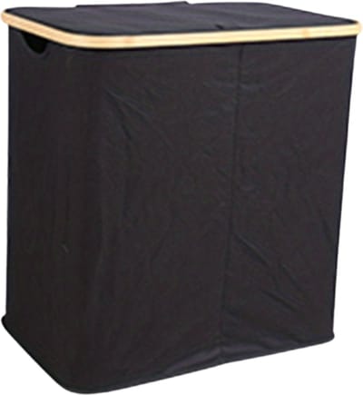 Bovista Wasmand 2 Vakken - Wassorteerder - Laundry Basket - Bag - Zwart - 100 Liter