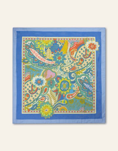 Oilily Awesome Paisley Sjaal- maatOne size Brunnera Blauw