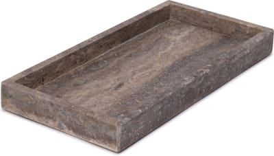 Marme dienblad Rechthoek Tray Titanium Travertine 15 x 30 cm - marmer - MOOISA