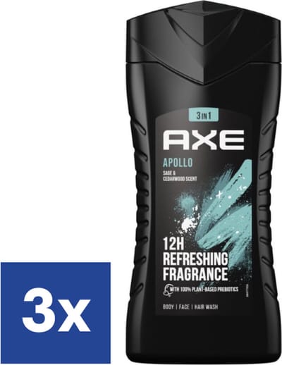 Axe Men Apollo Douchegel - 3 x 250 ml