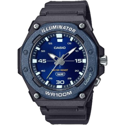 Casio Heren Resin 100M Waterbestendig Analoog Kwarts Horloge MW-620H-2AV blauw
