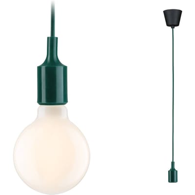 Neordic Hanglamp Ketil E27 max. 60W Groen, Zwart dimbaar Silicon, Kunststof