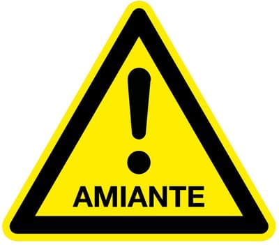 Waarschuwingssticker amiante 50 mm - 10 stuks per kaart