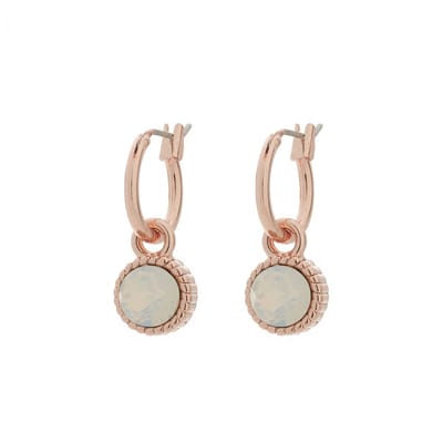 BIBA 8923 Oorhangers rosé White Opaal