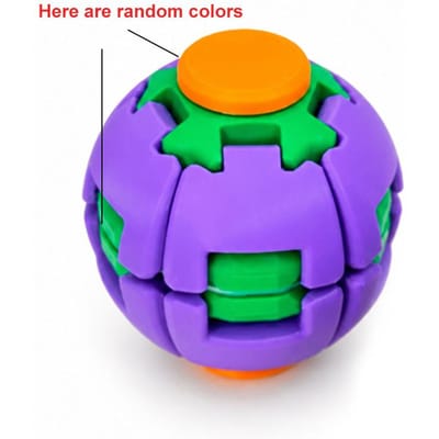 3D Geprint Druk-om-te-Draaien Fidget Balone Klik Vervorm Fidget Spinner Bal, Soepel Draaiend Stressverlichtend Sensorisch Speelgoed