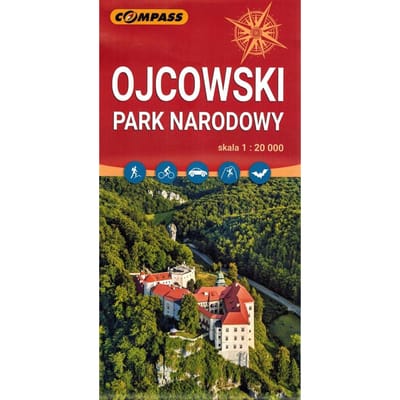 Parc National d'Ojcowski / Ojców 1:20 000. Carte Touristique. Wyd. 2025. Boussole