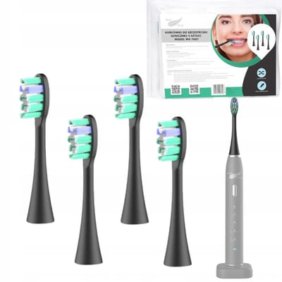 Medi Sleep WS-7007 - Opzetborstels voor Sonische Tandenborstel - Zwart - Ergonomisch - DuPont Borstels