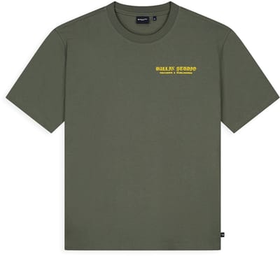 Ballin Amsterdam - Heren Regular fit T-shirts Crewneck SS - Dark Army - Maat XS