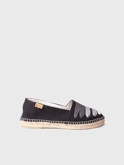 Platte espadrille met linten | ROSE-NE