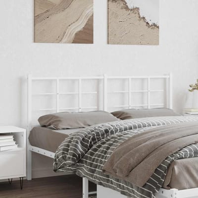 vidaXL - Vervangend - hoofdbord - 160 - cm - metaal - wit