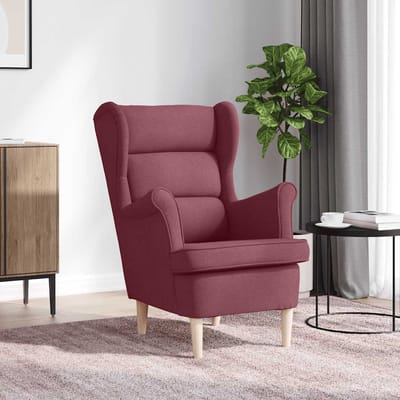 vidaXL - Fauteuil - 74x84x100 - cm - stof - wijnrood