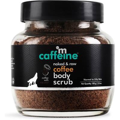 mCaffeine Exfoliërend Koffie Lichaamsscrub Poeder Potje voor Verwijdering Bruine Vlekken & Zachte Huid|De-Tan Badscrub Met Kokosolie, Verwijdert Vuil & Dode Huid Van gray