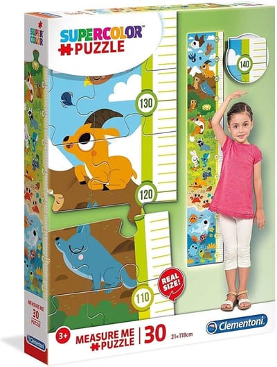 Clementoni - Supercolor - Measure Me - Kinderpuzzel - 21 x 118 cm - 30 Stukjes - Vanaf 3 jaar