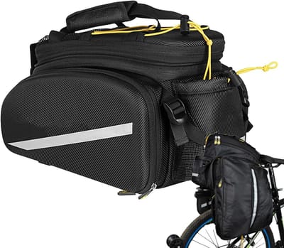 Fietszadeltas - Outdoor organizer - Fietsen op reis - Waterdicht en uitbreidbaar - 35 liter - Zwart