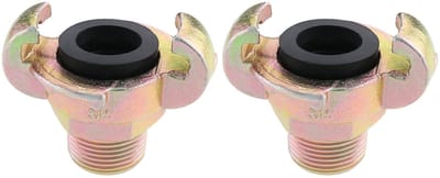 Dailygoods- Slangkoppeling Q Type - 3/4" BSP Buitendraad - Dubbele Lock - Koolstofstaal Gegalvaniseerd - Antilek Rubberen Ring - Drukbestendig en Duurzaam - Waterkoppeling