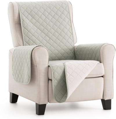 Belmarti Duo fauteuilbeschermer - 55 cm - Stone/Ivoor