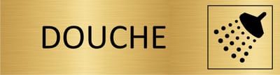 CombiCraft deurbordje Douche in goud met tape - 165 x 45 mm