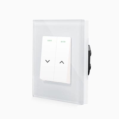 Inbouw Rolluikknop Wip Witte Glas Frame Compleet Installatieset