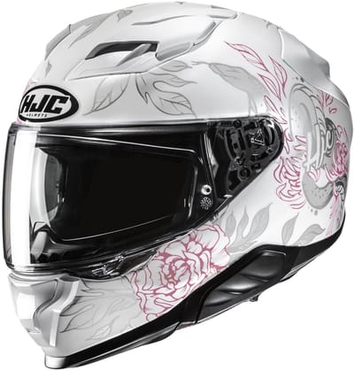 HJC F71 Eliz Grijs Wit Roze Integraalhelm - Maat L - Helm