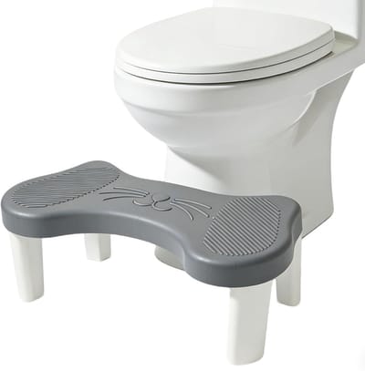 Toiletkruk - Krukje Ontlasting - Comfort Toiletgebruik - Ergonomische 35° Hoek - 40x20x13.5cm - Grijs
