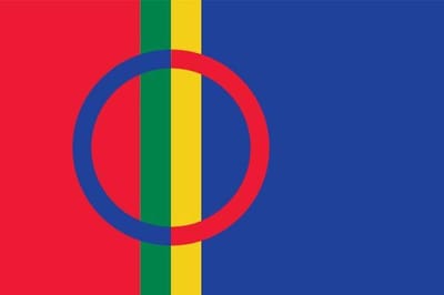 Vlaggetje Lapland / Sami 20x30cm