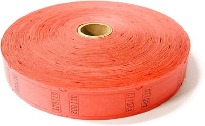 Loterij Tickets - Bingo Kaarten Loterij Vellen - Loterij Organiseren - Opeenvolgend Genummerd - 2000 Stuks - Rood