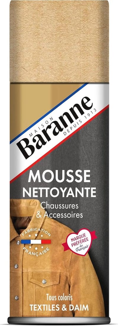 Baranne - Reinigingsschuim | Alle kleuren, textiel en suède | Schoenen, tassen, kleding | Verzorging van lederwaren | 200 ml