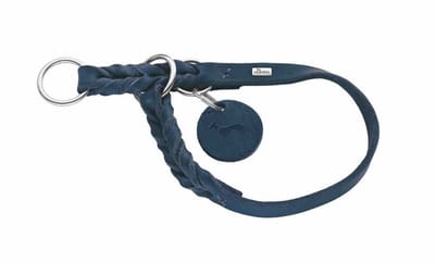Hunter Hondenhalsband Solid Education Blauw Maat S-M