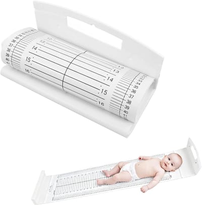 Groeimeter Baby - Hoogte Liniaal - Baby Groei Meten - Precisie Meetinstrument - Roll-up Ontwerp - Wit