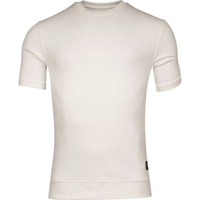 Giordano Trui Amalfi Sweat Doubleface Knit Short Sleeve Snow White / male