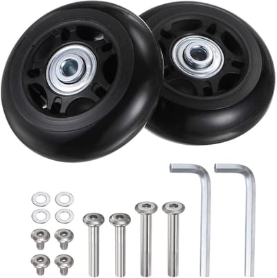 TOVBMUP 2 stuks Bagagewielen - Vervangende bagagewielen - 70x24mm Bagagewielen - Rubber - Geschikt voor de meeste koffers, rolkoffers, rolschaatsen, skateboards