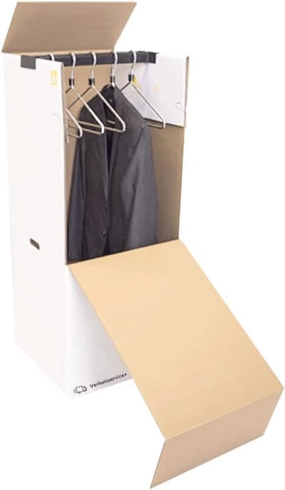 XL Verhuisdoos voor Kleding - Extra Stevige Garderobedoos met Roede - 102x50x50cm