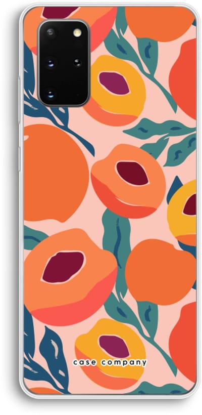 Case Company® - Hoesje geschikt voor Samsung Galaxy S20 Plus hoesje - Perzik - Soft Cover Telefoonhoesje - Bescherming aan alle Kanten en Schermrand