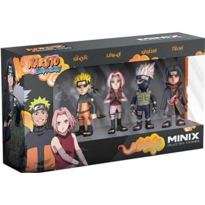 Minix - Anime - Naruto Shippuden - Pack of 4 - Naruto, Kakashi, Itachi, Sakura - Figuur 7cm