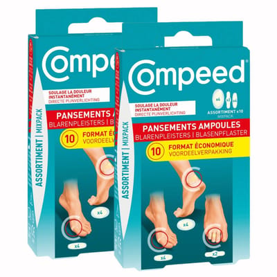 2stuks Compeed® Pleister Blaren – Mixpack – 3-in-1-verpakking