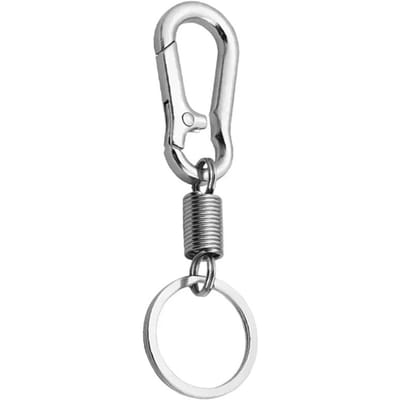 6/1 stuks Intrekbare Veer Sleutelhanger van Zinklegering Kalebas Gesp Karabijnhaak Sleutelhanger Tailleband Clip Sleutelhanger Anti-verlies Gesp Ophanging gray