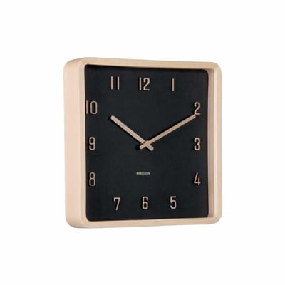 Karlsson Wandklok Nervadura - Lichtbruin - 5.3x26x26cm - Wandklok Modern