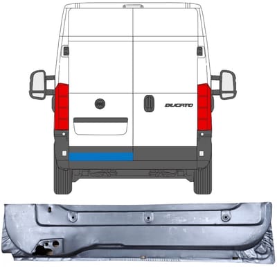 Reparatie plaatwerk achterste deuren voor Peugeot Boxer 2006-2025 / Links