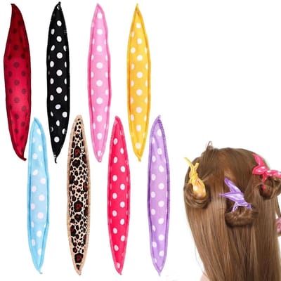 Dailygoods- Krulspelden Hittevrij - 10 Grote/Kleine Haarrollers - Zachte Siliconen - Nachtkrullers - Natuurlijke Golven - Geschikt voor Lang/Kort Haar
