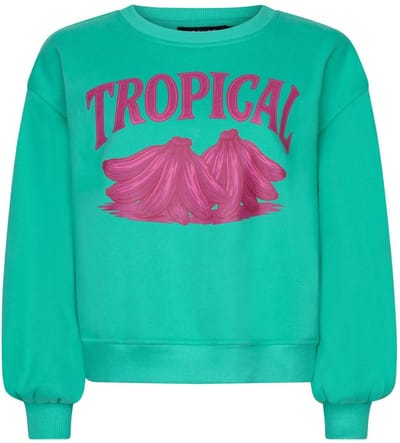 Ydence Trui Sweater Tropical Ss2653 051 Sea Green Dames Maat - S