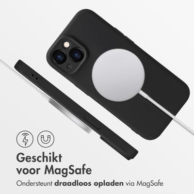 imoshion Hoesje - Geschikt voor Apple iPhone 15 - Color Backcover geschikt voor MagSafe - Zwart