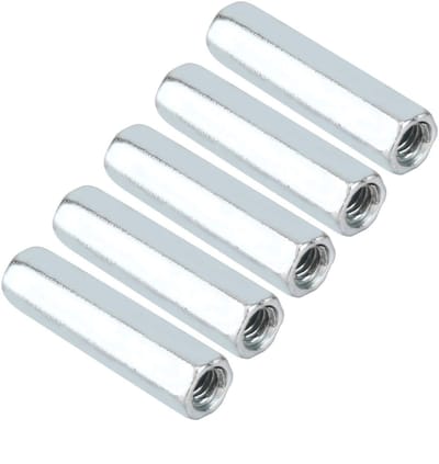 Dailygoods - Moer Lange Noten 5pcs M6 * 40 - Zeshoekige Mouw Nut Standoff Schroefbevestigingsmiddelen