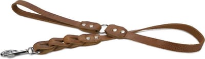 Beeztees leren looplijn Connex. Cognac. 100 cm x 18 mm.