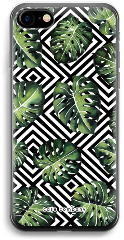 Case Company® - Hoesje geschikt voor iPhone SE 2020 hoesje - Geometrische jungle - Soft Cover Telefoonhoesje - Bescherming aan alle Kanten en Schermrand