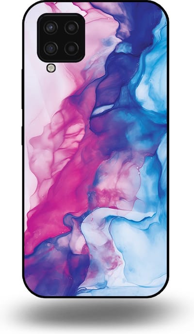 Smartphonica Telefoonhoesje Geschikt voor Samsung Galaxy A42 5G met Roze Blauw Marmer Opdruk - TPU Backcover Case Rose Blue Marble Design geschikt voor Samsung Galaxy A42 5G