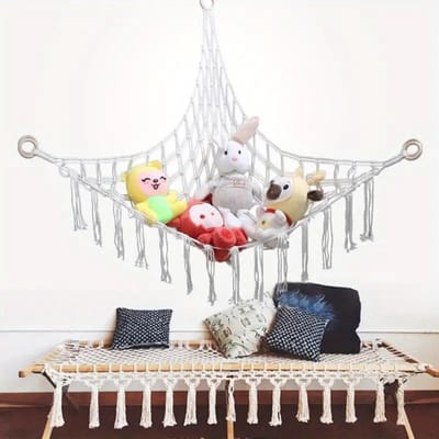 Nivard Knuffel Net - Hangmat - Speelgoed - Opbergsysteem - Hangmat Voor Knuffels - Organizer - Zwart