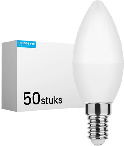 Modee E14 LED Lamp 7W - 700lm - 2700K - Warm Wit - LED Kaarslamp B35 - Vervangt 54W Halogeen Gloeilamp - 50 stuks