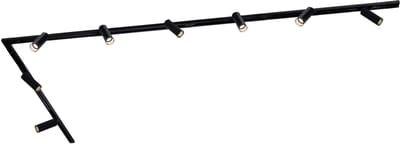 Ledvion - LED Railverlichting 3M + 8 Railspots (5W - 2700K - Zwart - Dimbaar) - 1-Fase